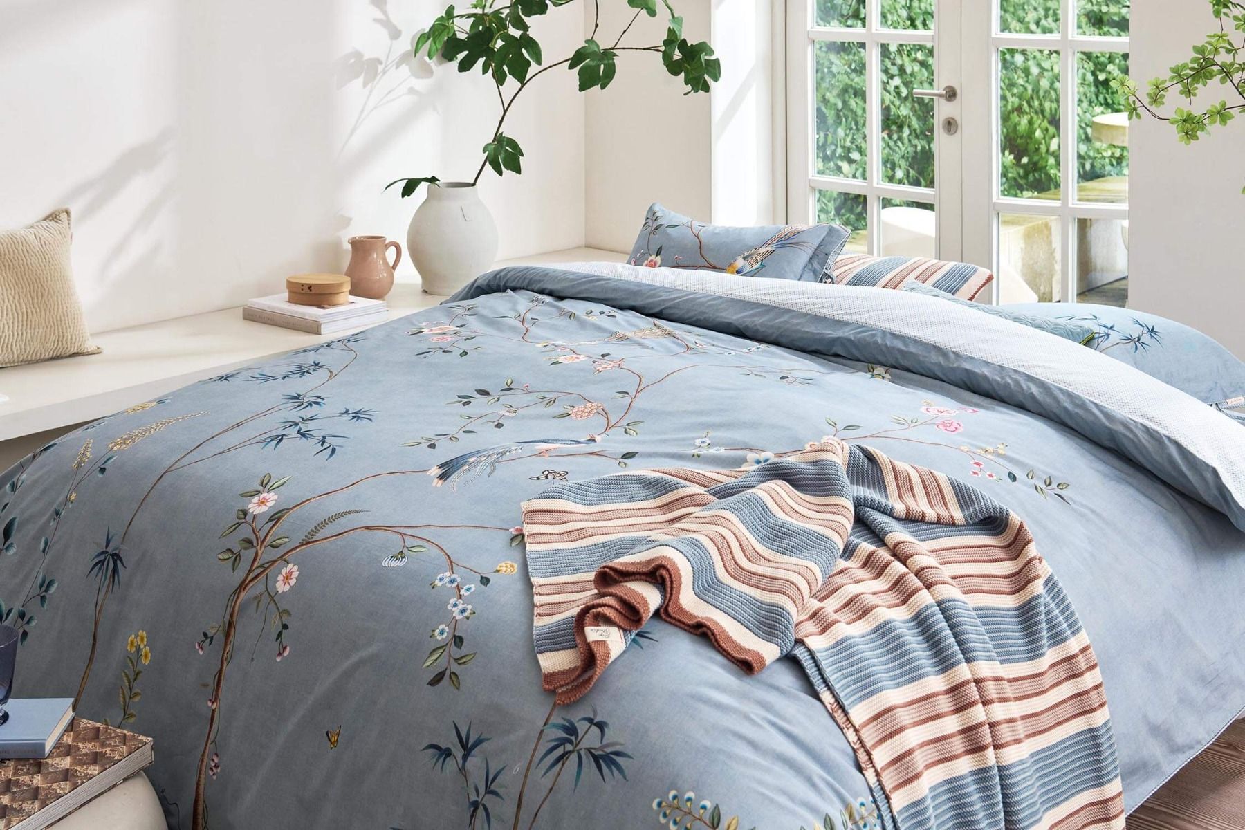 Throw Bonsoir Combistripe Blue