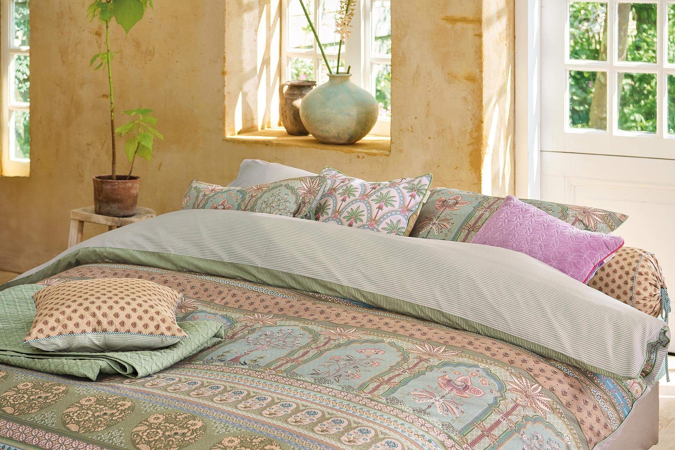 Duvet Cover Set Bollywood Dreams Green