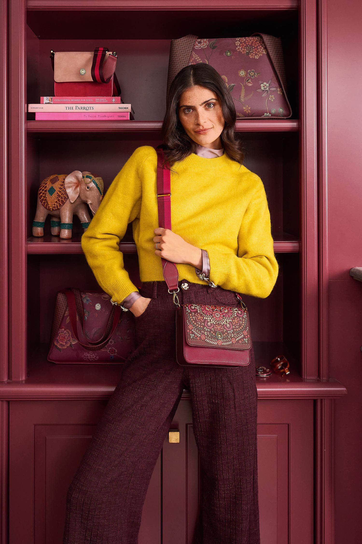 Cross Body Bag Fenna Small Il Ricamo Red