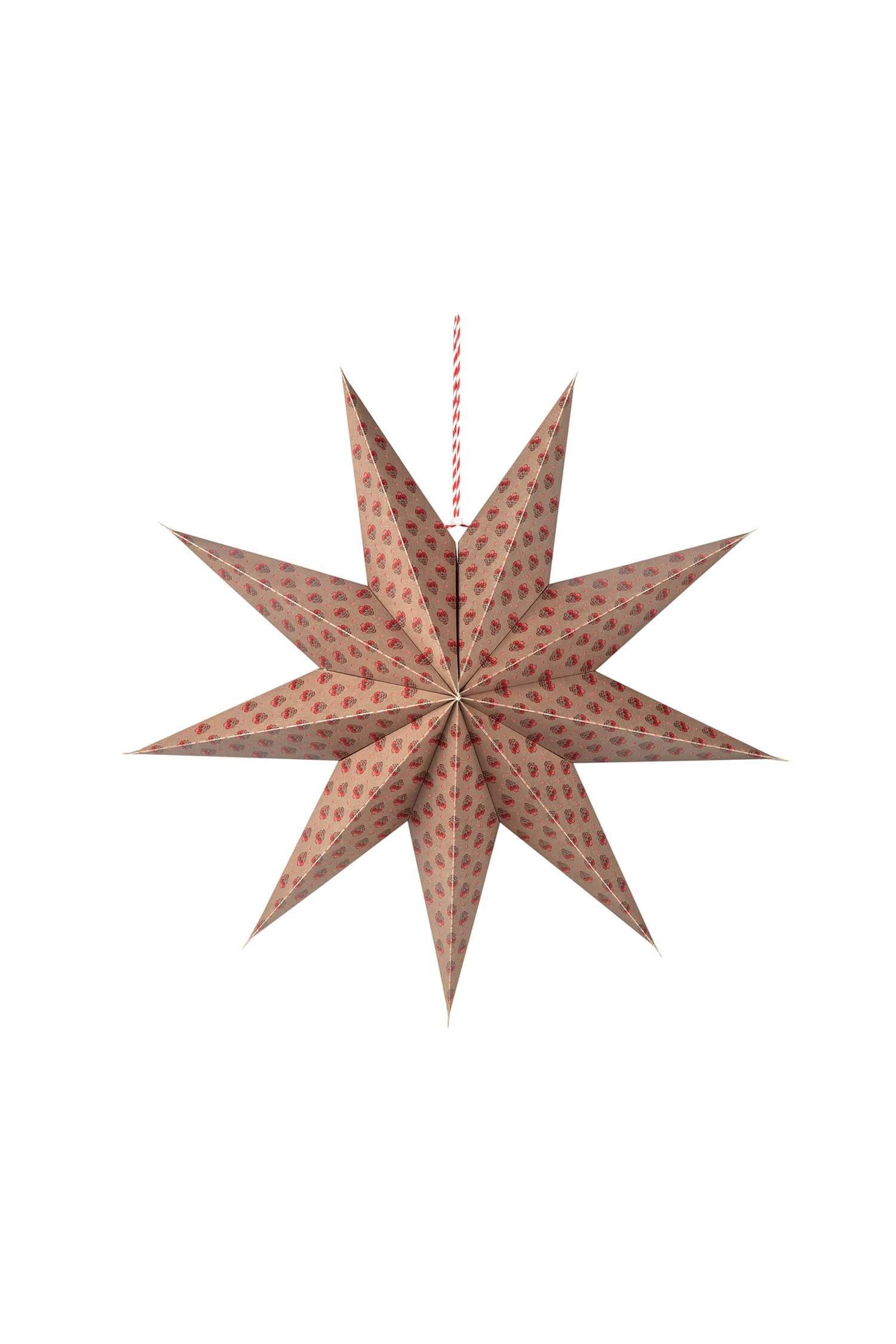 Christmas Star Paper Jaipur Flower Red 60cm