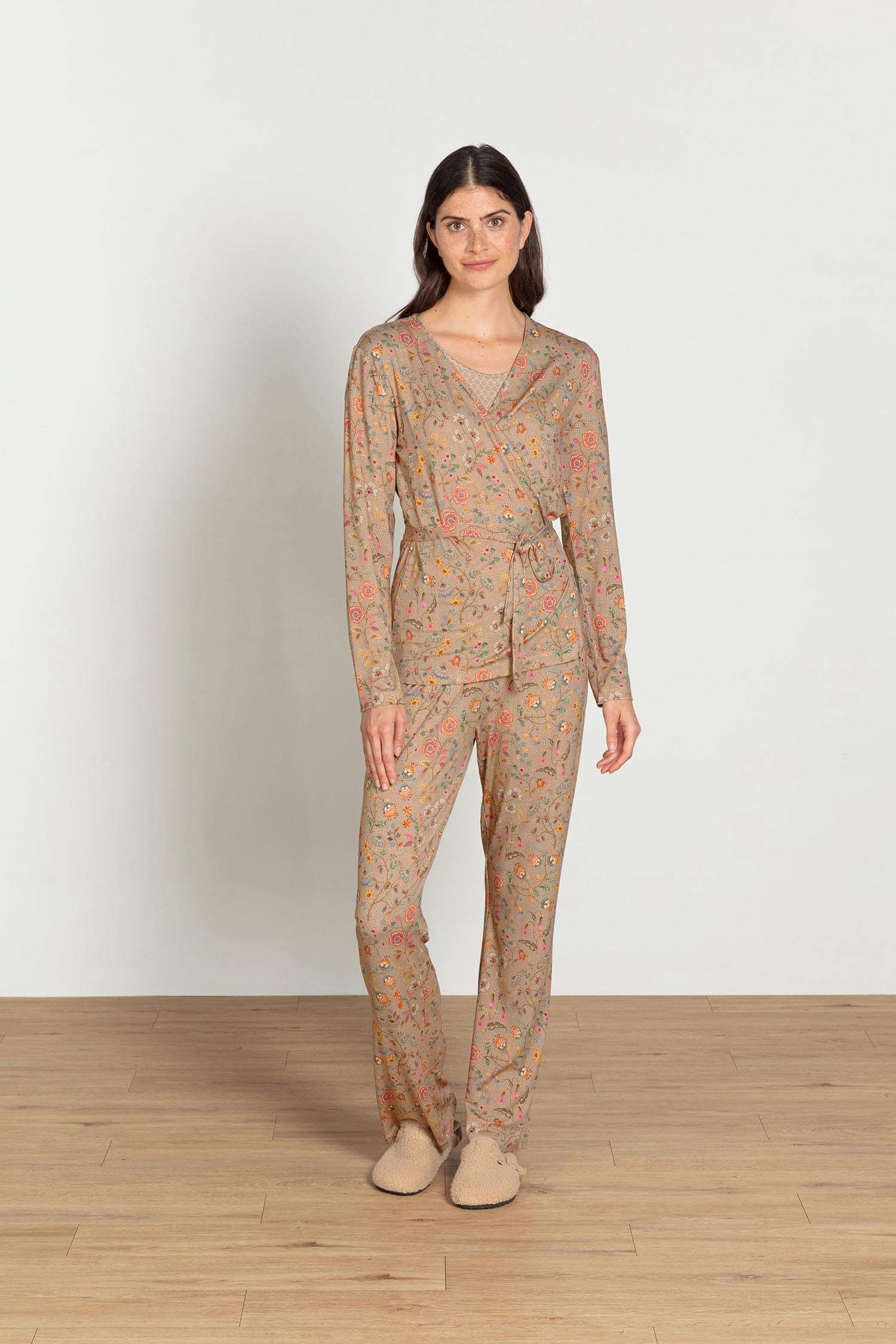 Teagan Vest Long Sleeve Flora Bangalore Sand