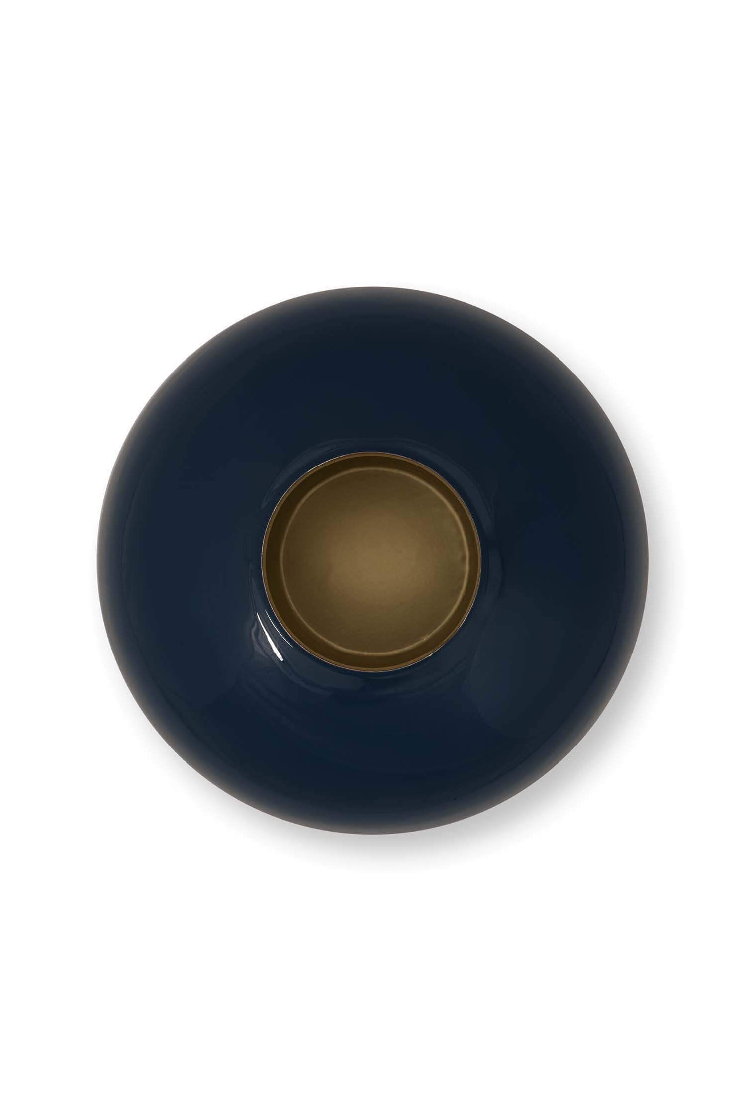 Vase Metal Mid Blue 32cm