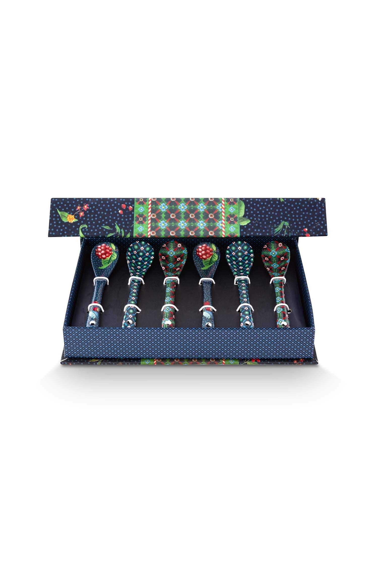 Giftset Teaspoons Oriental Berry Blues Blue 13cm