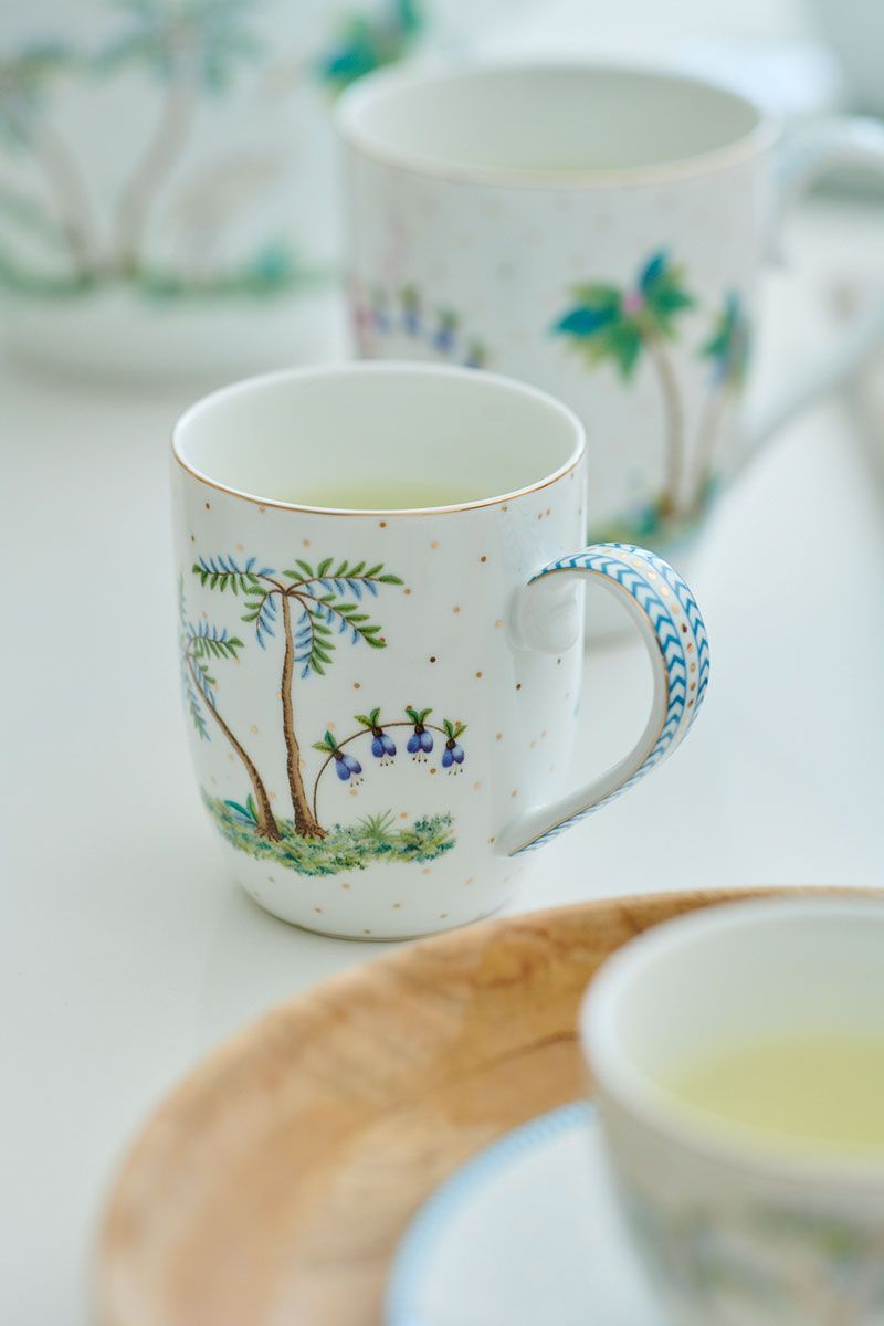 Set/2 Mugs Small Jolie Dots Gold