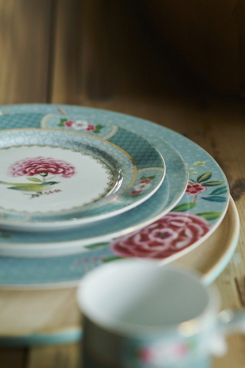 Plate Blushing Birds Blue 26.5cm