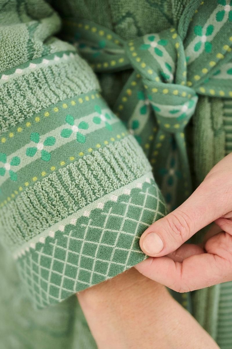 Bathrobe Jasmin Jacquard Green
