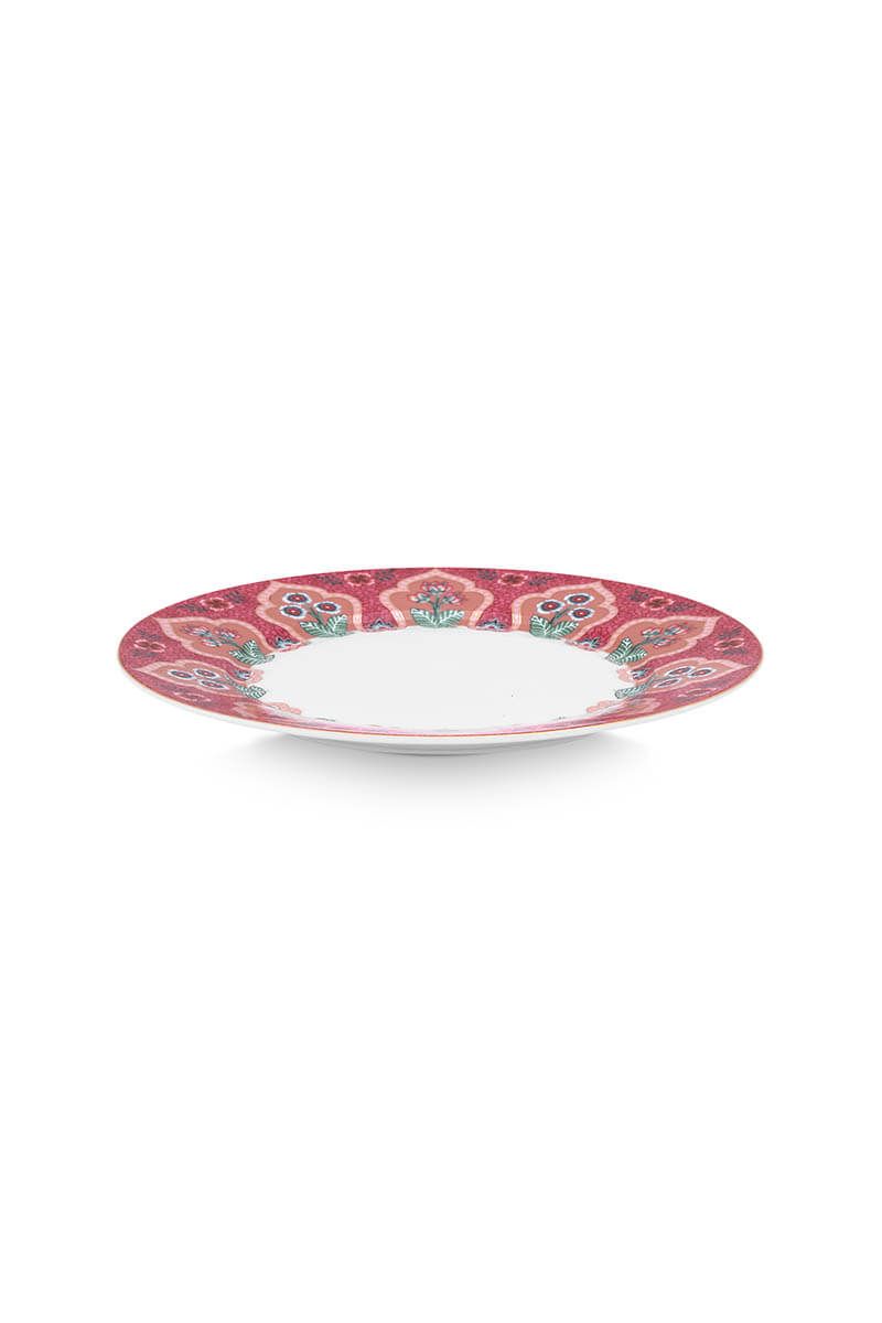 Plate Flower Festival Deco Dark Pink 21cm