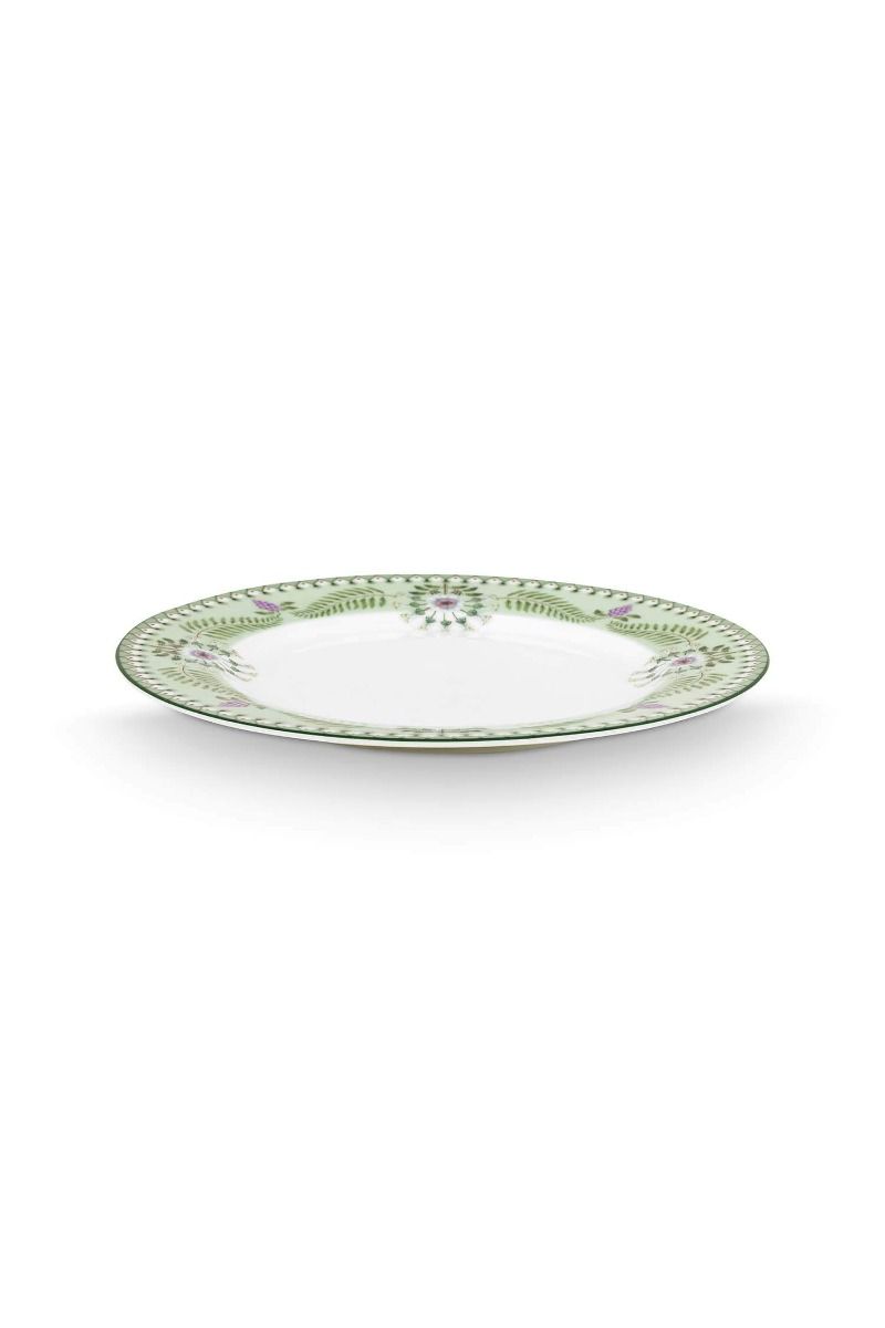 Plate Lily&Lotus Light Green 23cm