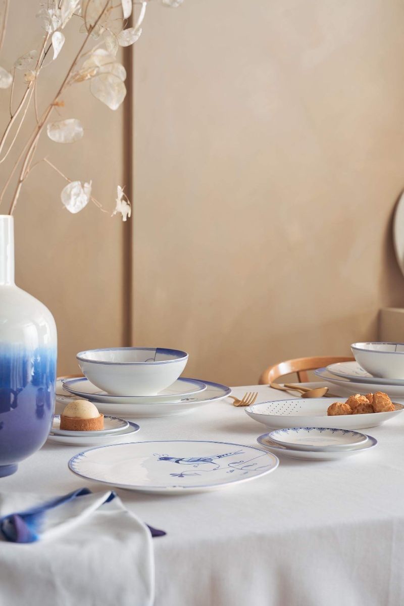 Dinner Plate Pip & The Blue Bird White 25.5cm