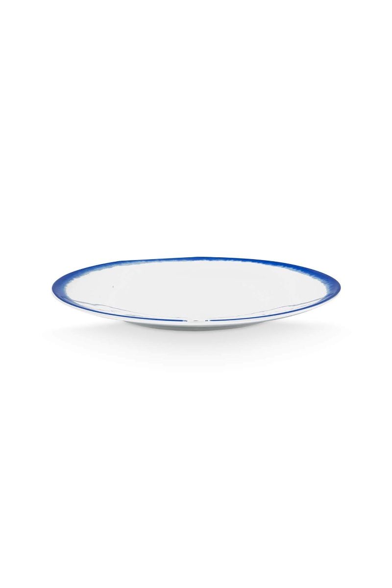 Dinner Plate Pip & The Blue Bird Dip Dye White 30cm