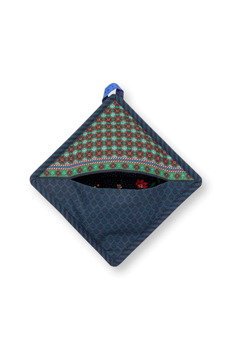 Pot Holder Square Berry Blues Blue