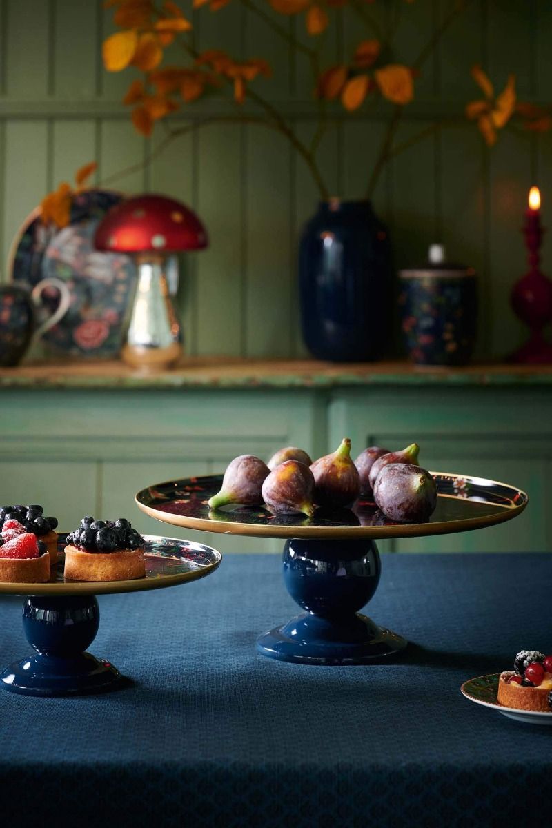 Tray Metal Sphere Berry Blues Blue 24cm