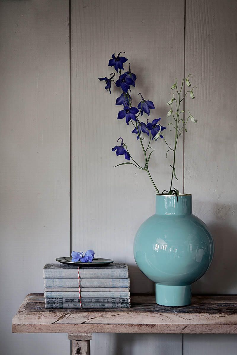 Metal Vase Green 24cm