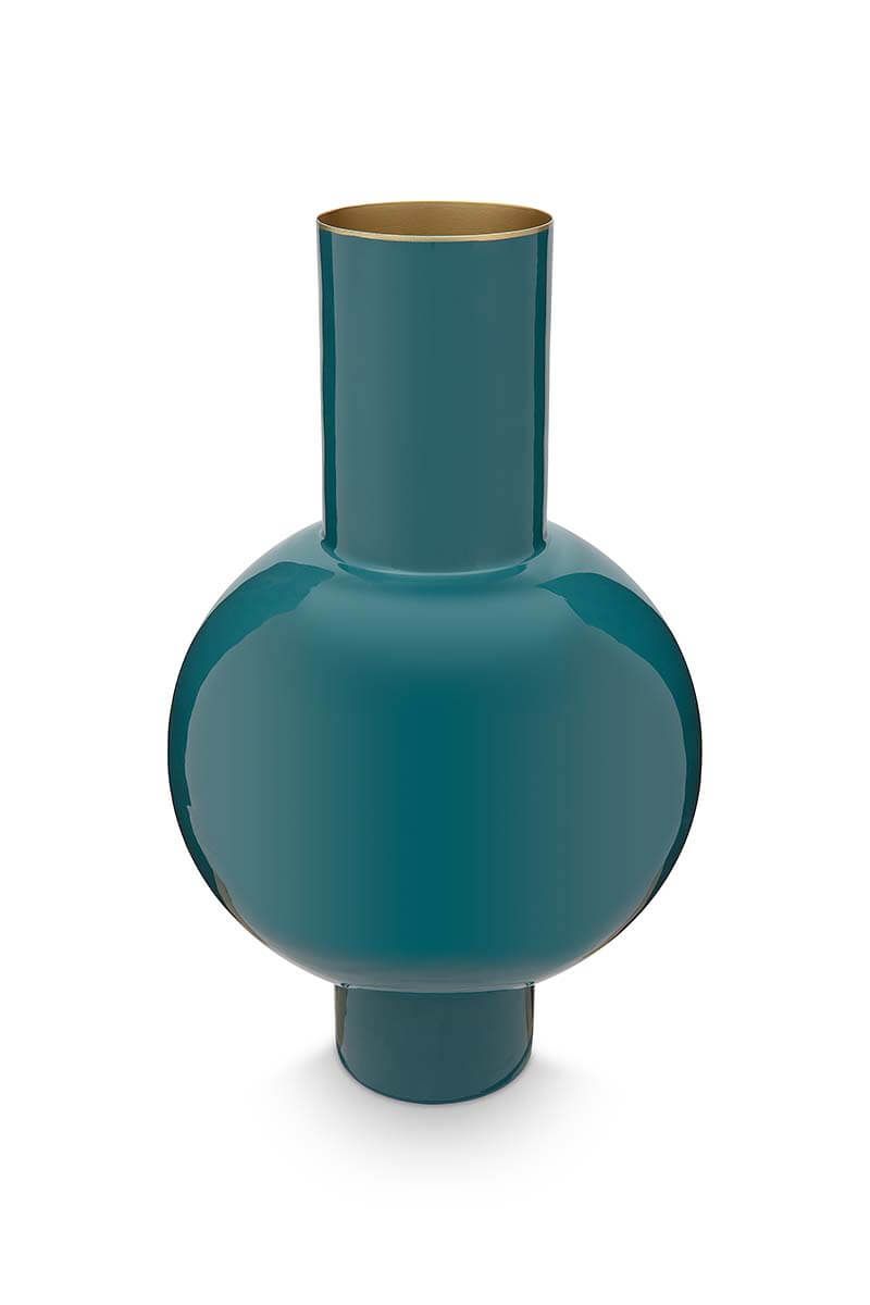 Metal Vase Dark Green 40cm