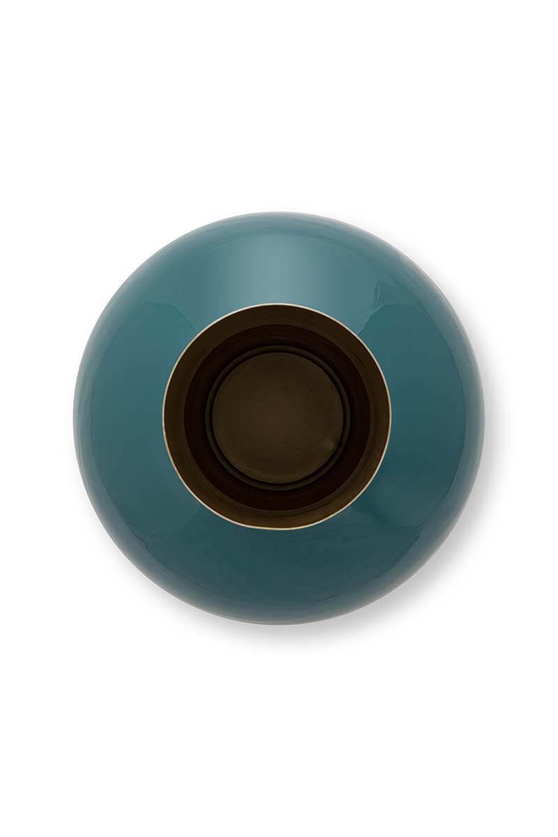 Metal Vase Dark Green 40cm
