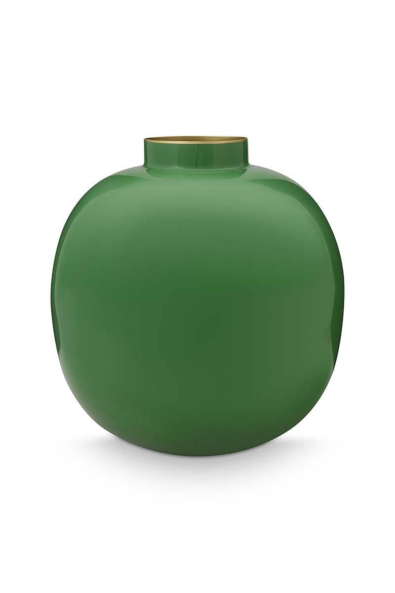 Metal Vase Green 23cm
