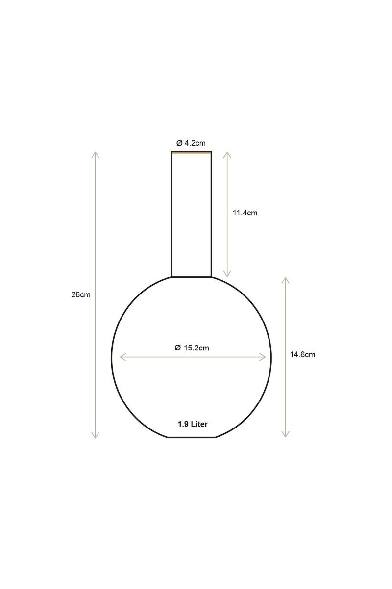 Vase Metal Dark Blue 26cm