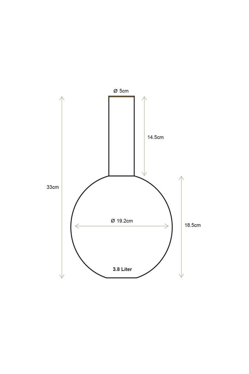 Vase Metal Light Blue 33cm