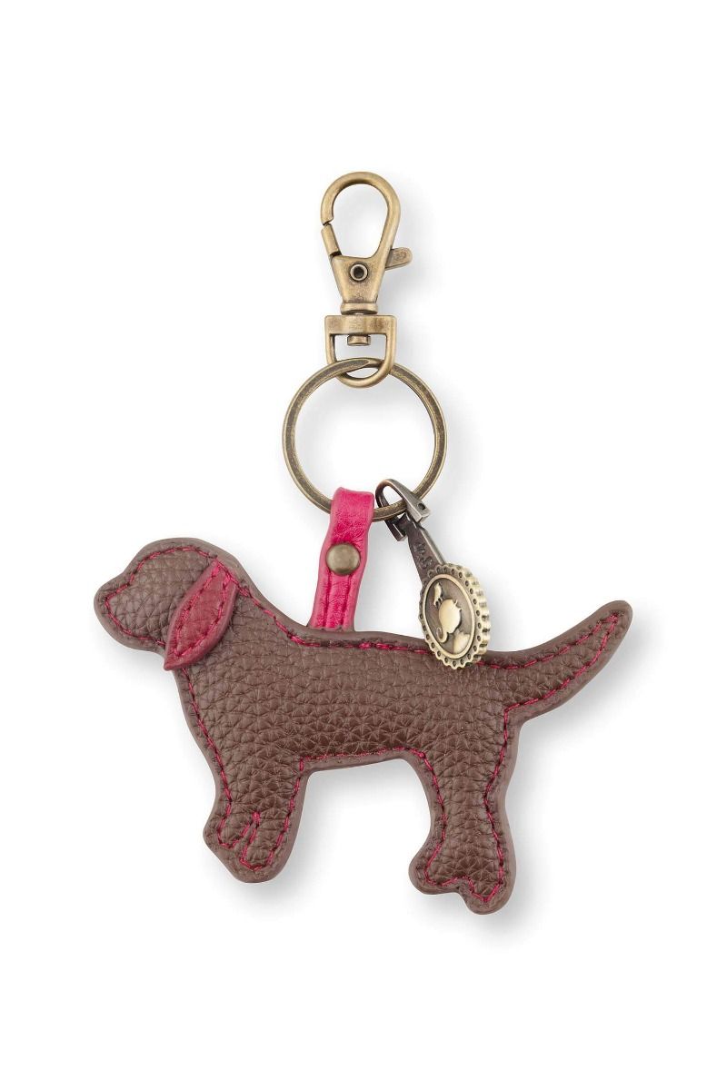Pucky Keychain Dog Brown