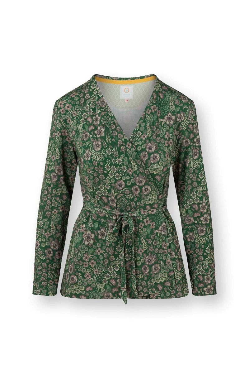 Teagan Vest Long Sleeve Daisy Dreams Green