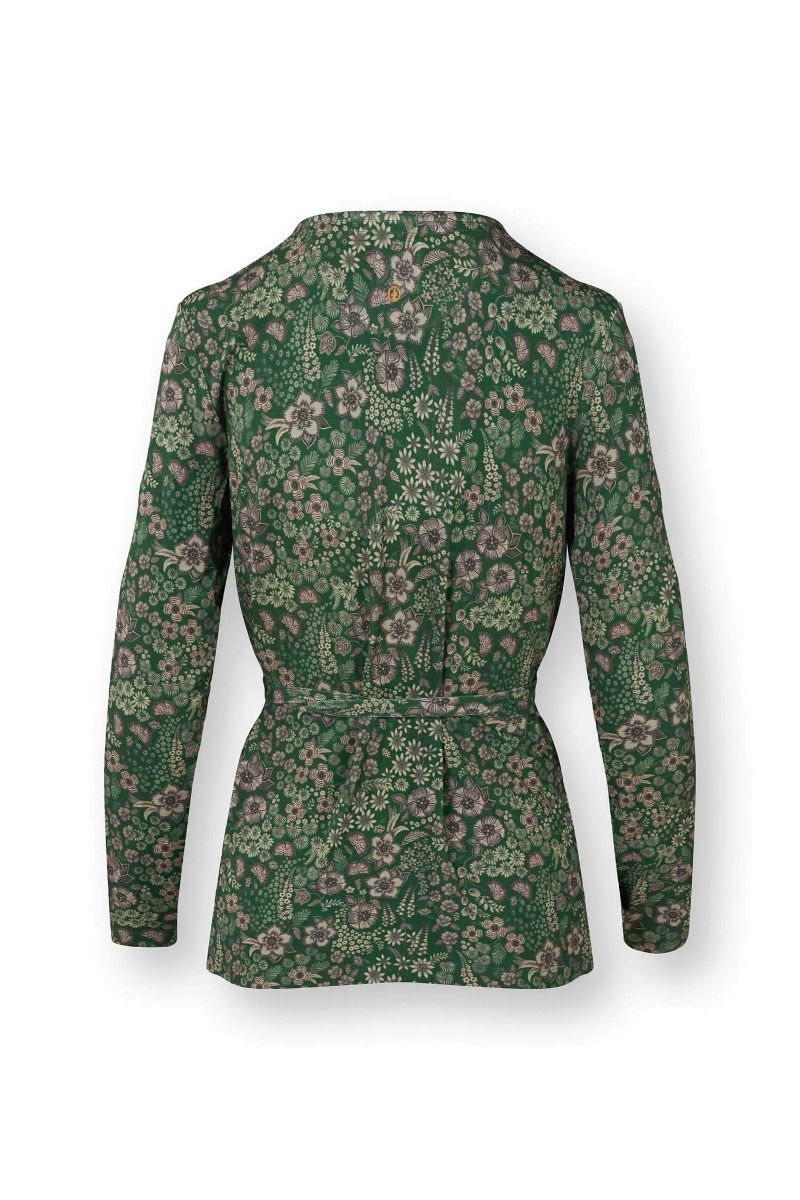 Teagan Vest Long Sleeve Daisy Dreams Green