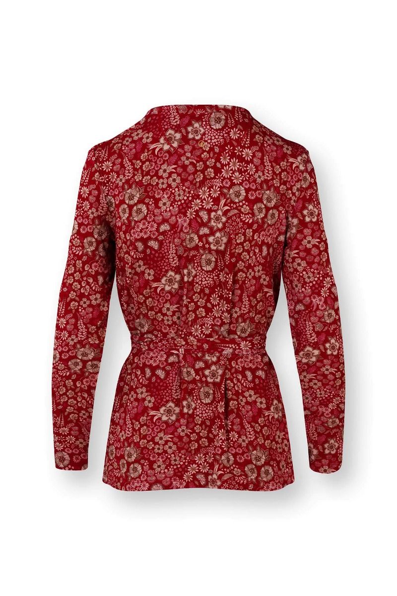 Teagan Vest Long Sleeve Daisy Dreams Red