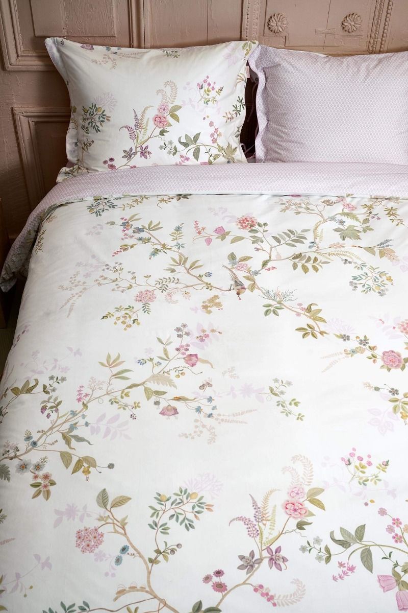 Duvet Cover Set Bustani White
