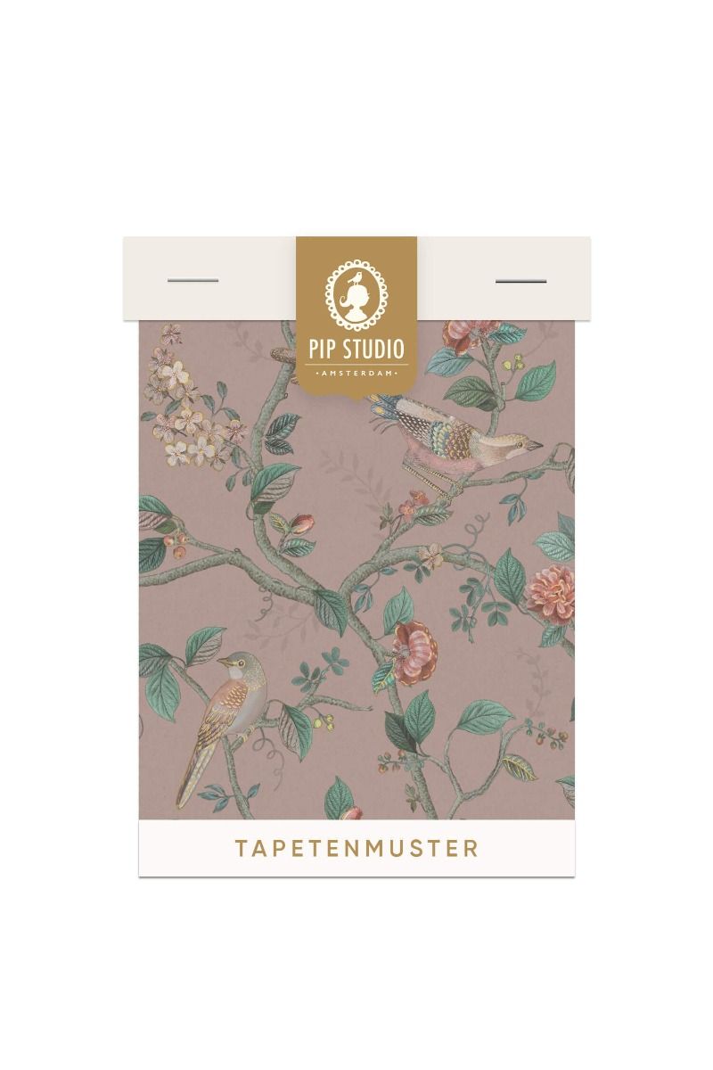 Wallpaper Sample Good Nightingale Pink Mauve