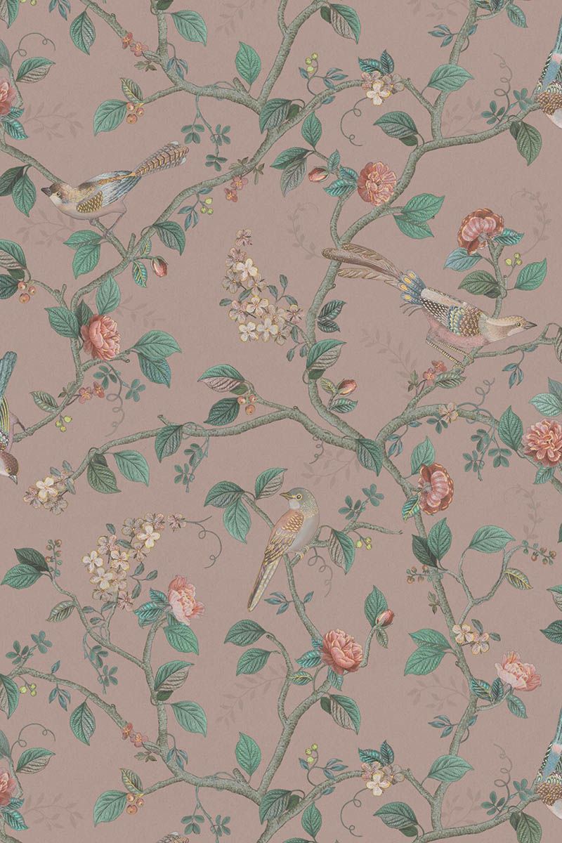 Wallpaper Sample Good Nightingale Pink Mauve