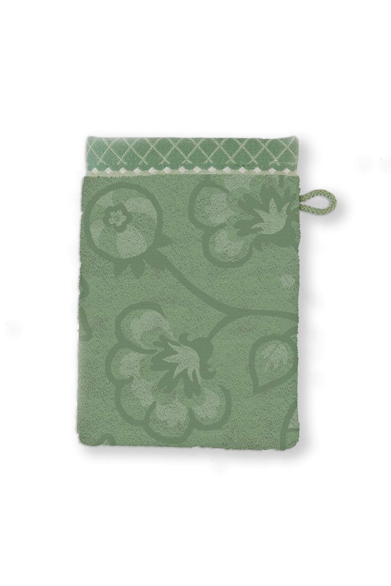 Washcloth Set/3 Jasmin Jacquard Green 16x22cm