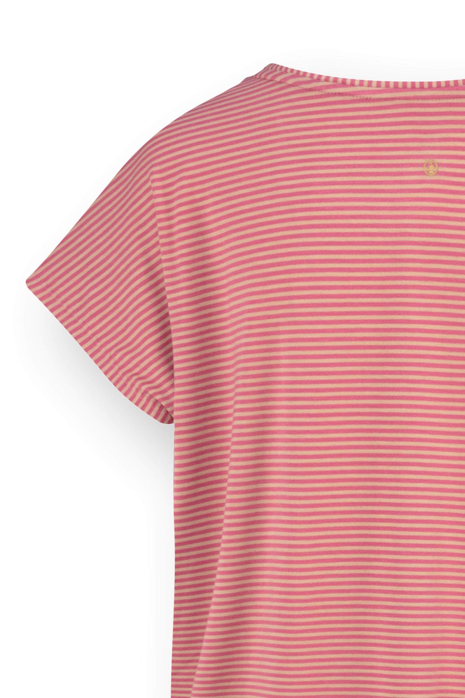 Tatum Short Sleeve Top Little Sumo Stripes Pink