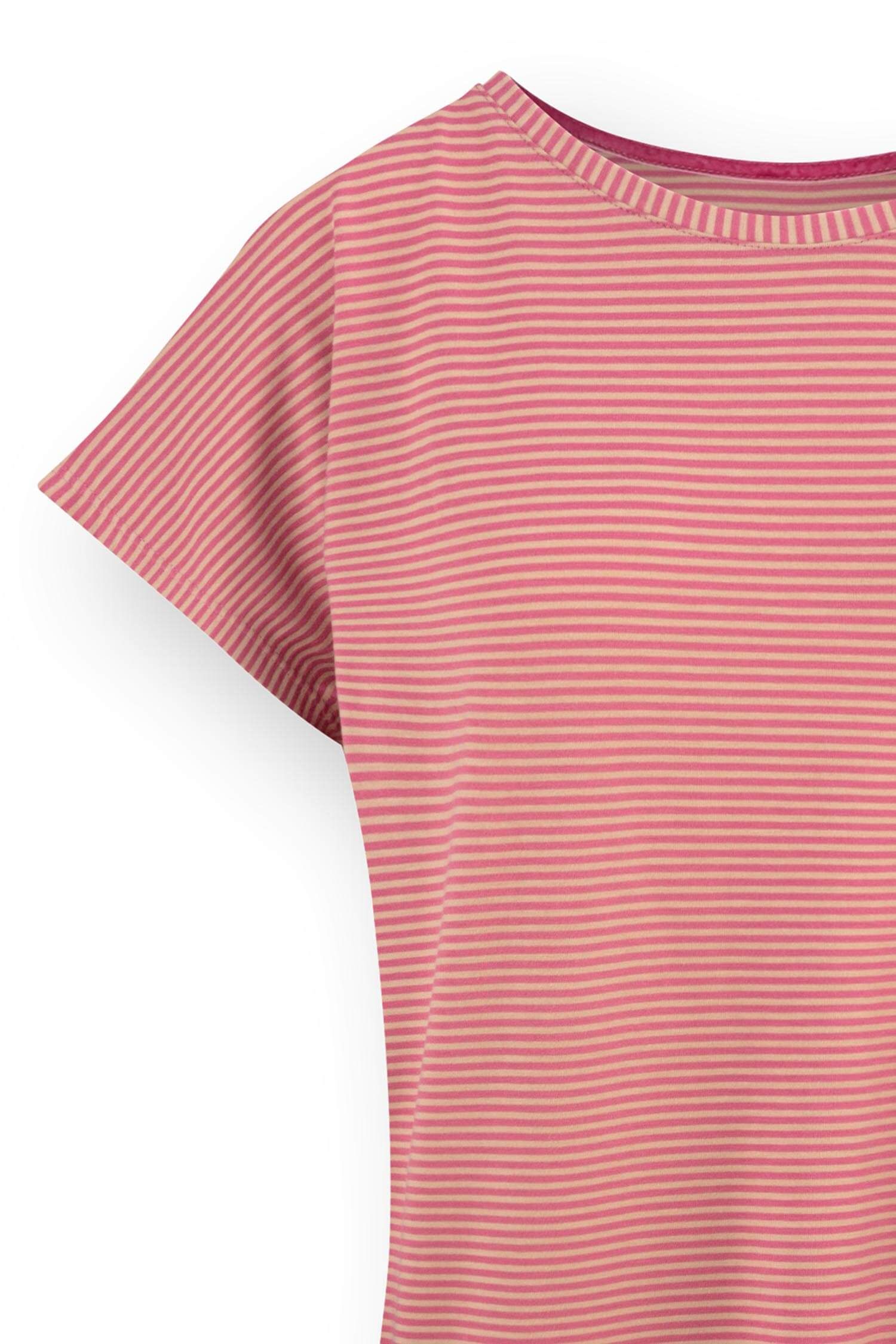 Tatum Short Sleeve Top Little Sumo Stripes Pink