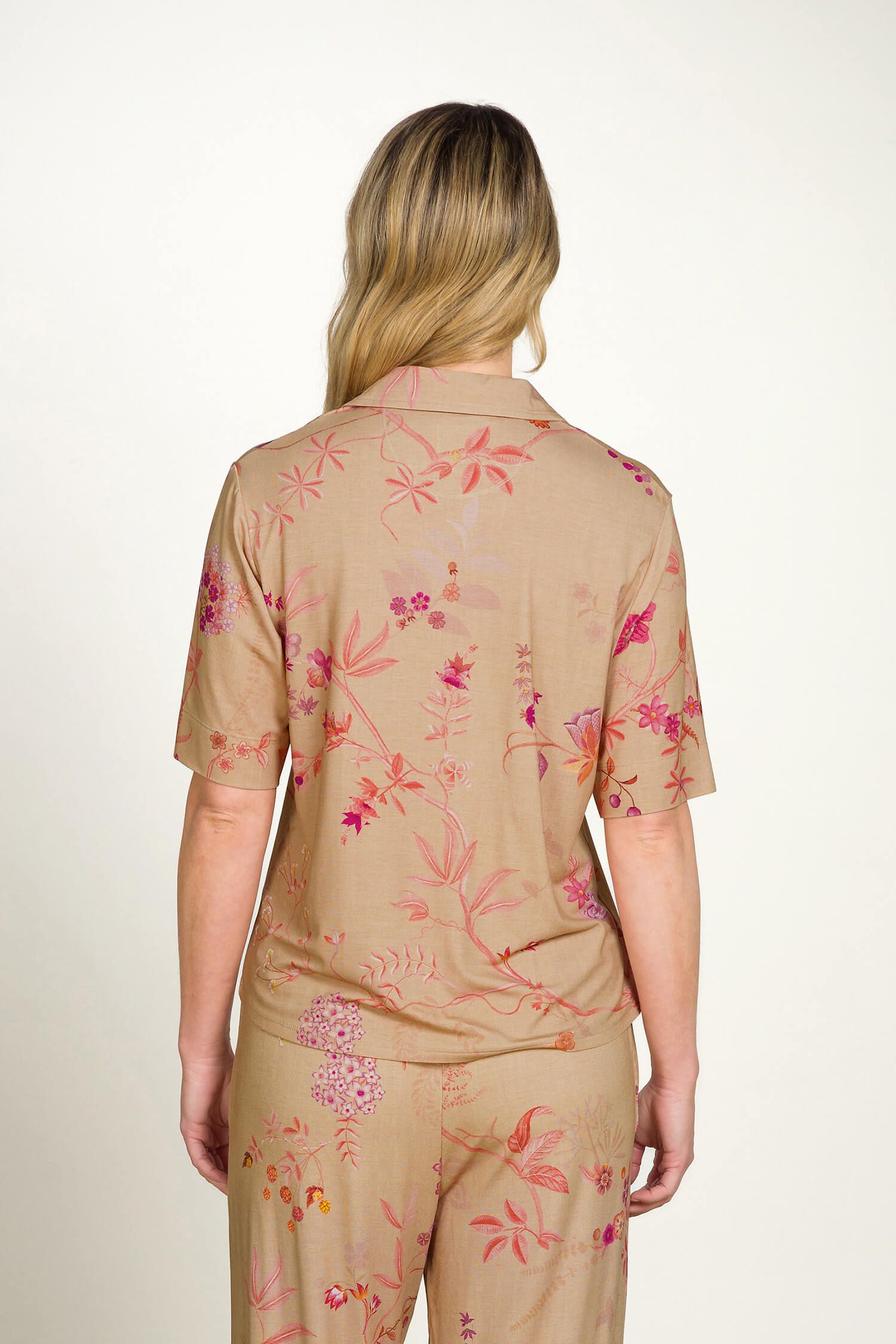 Flora Short Sleeve Top Marigold Pink