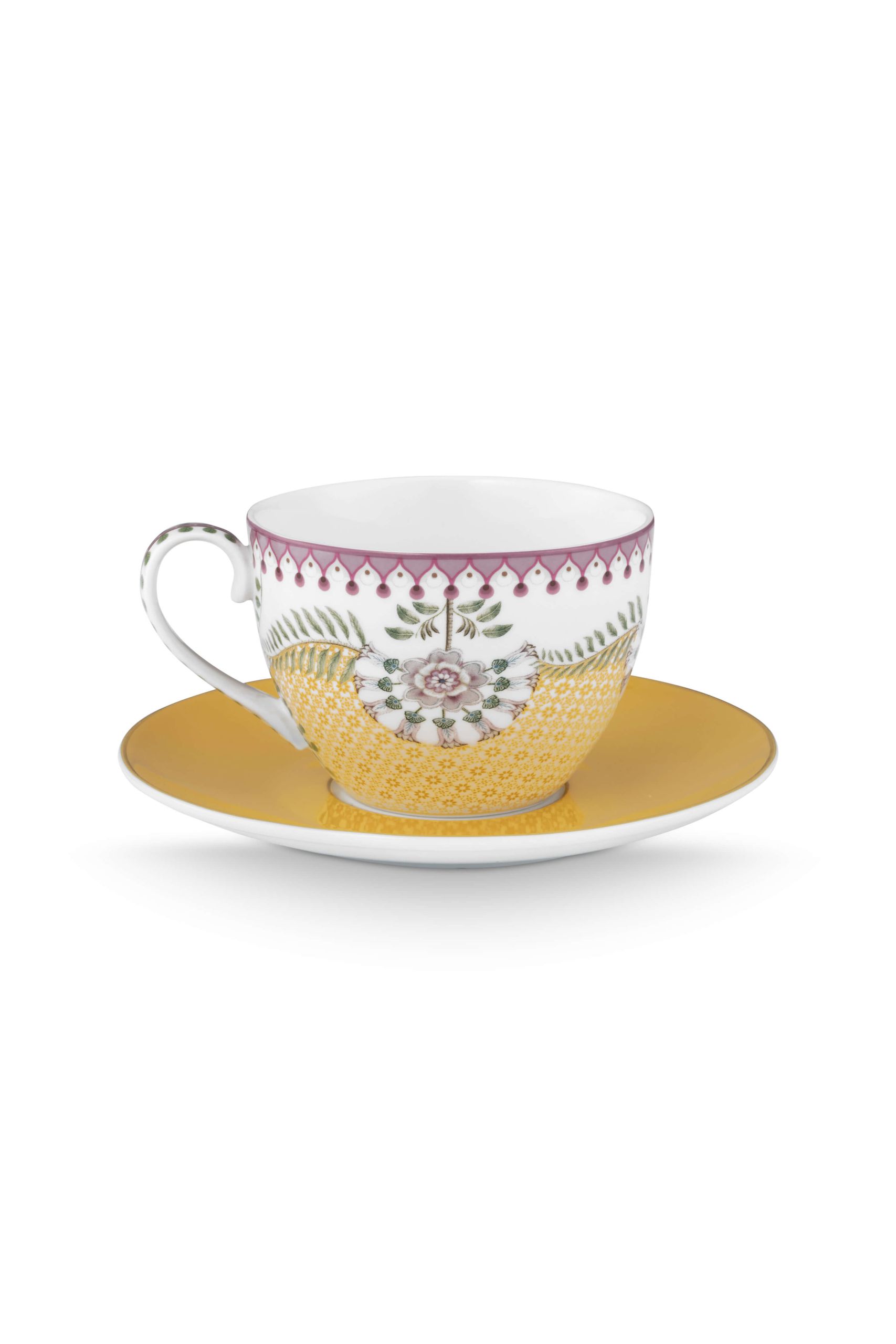 Cup and Saucer Lily&Lotus Tiles Yellow 300ml