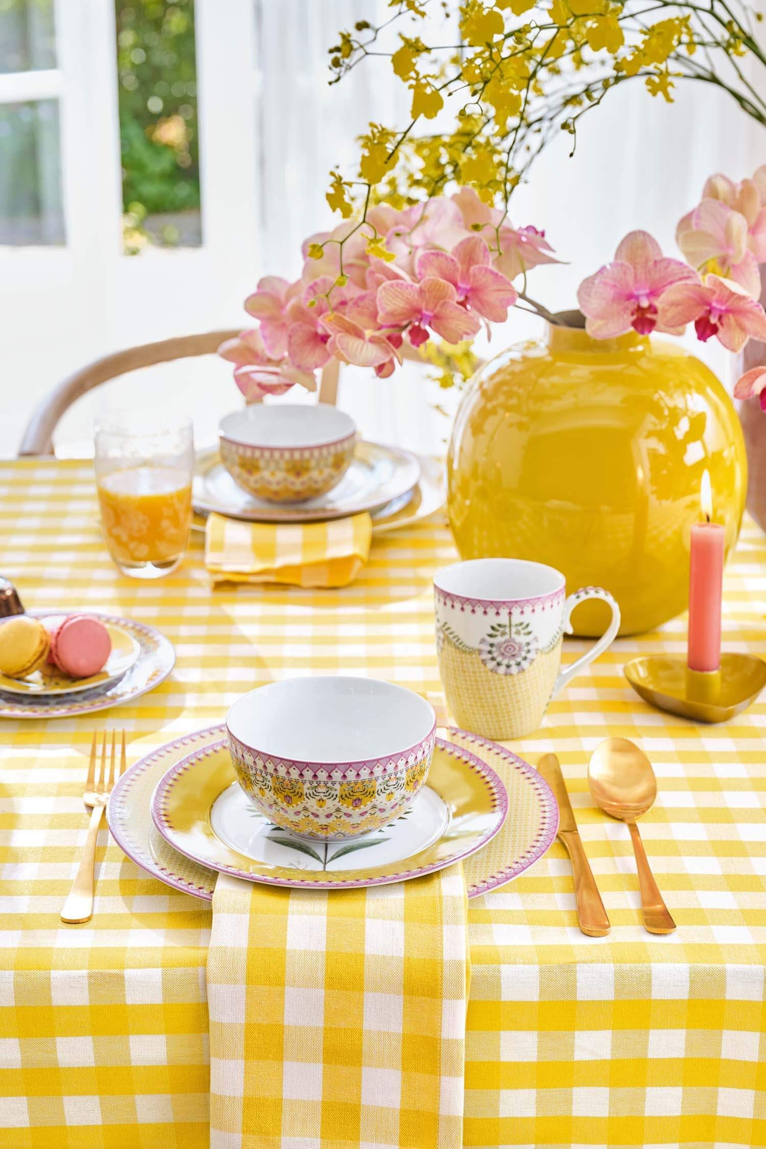 Dinner Plate Lily&Lotus Tiles Yellow 26.5cm