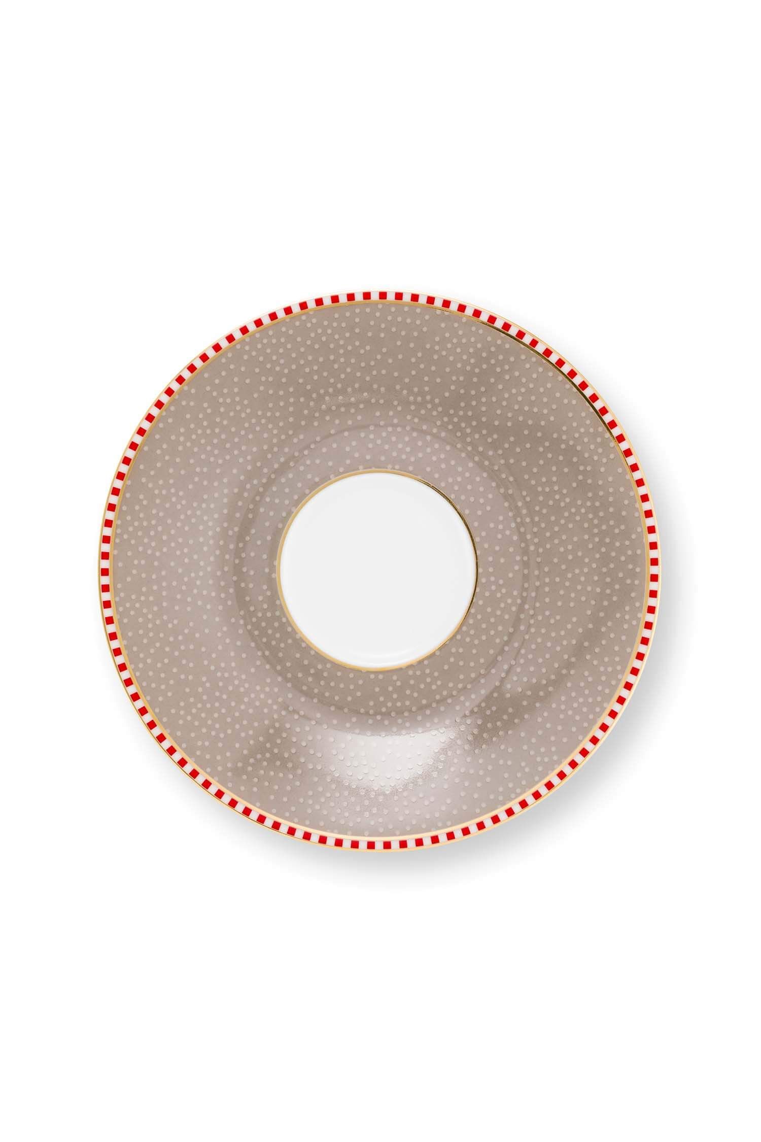 Set/2 Espresso Cups and Saucers Blooming Tales Khaki 120ml