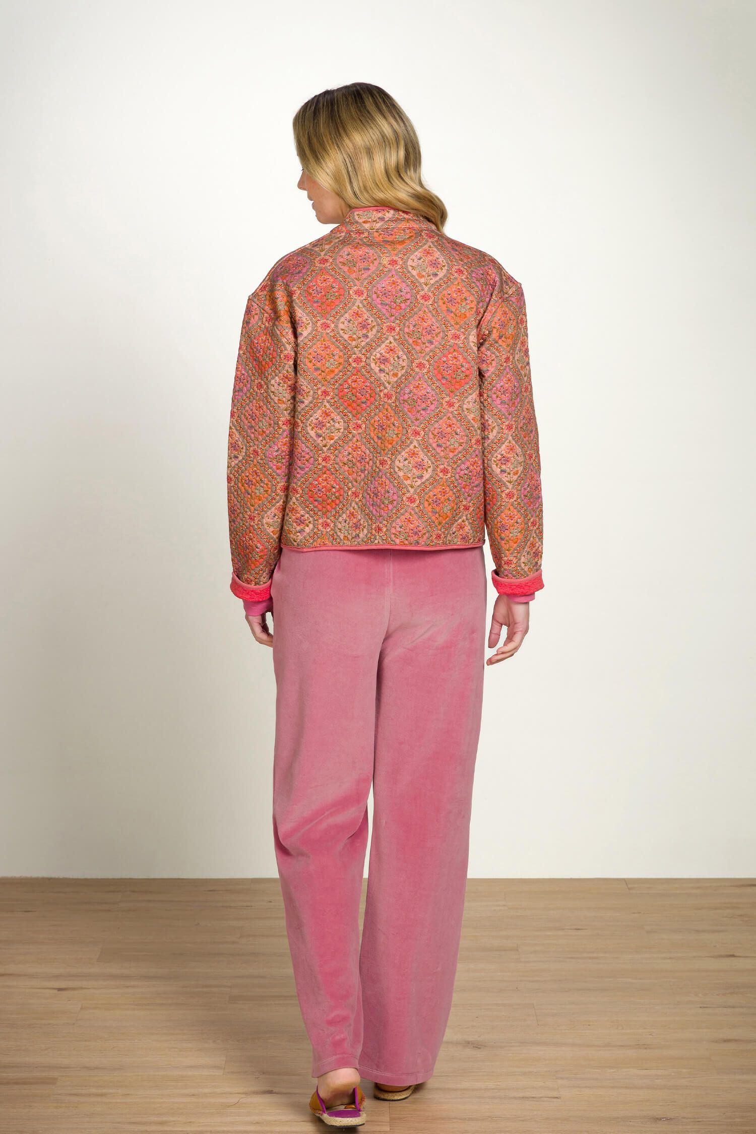 Britta Long Trousers Velvet Pink