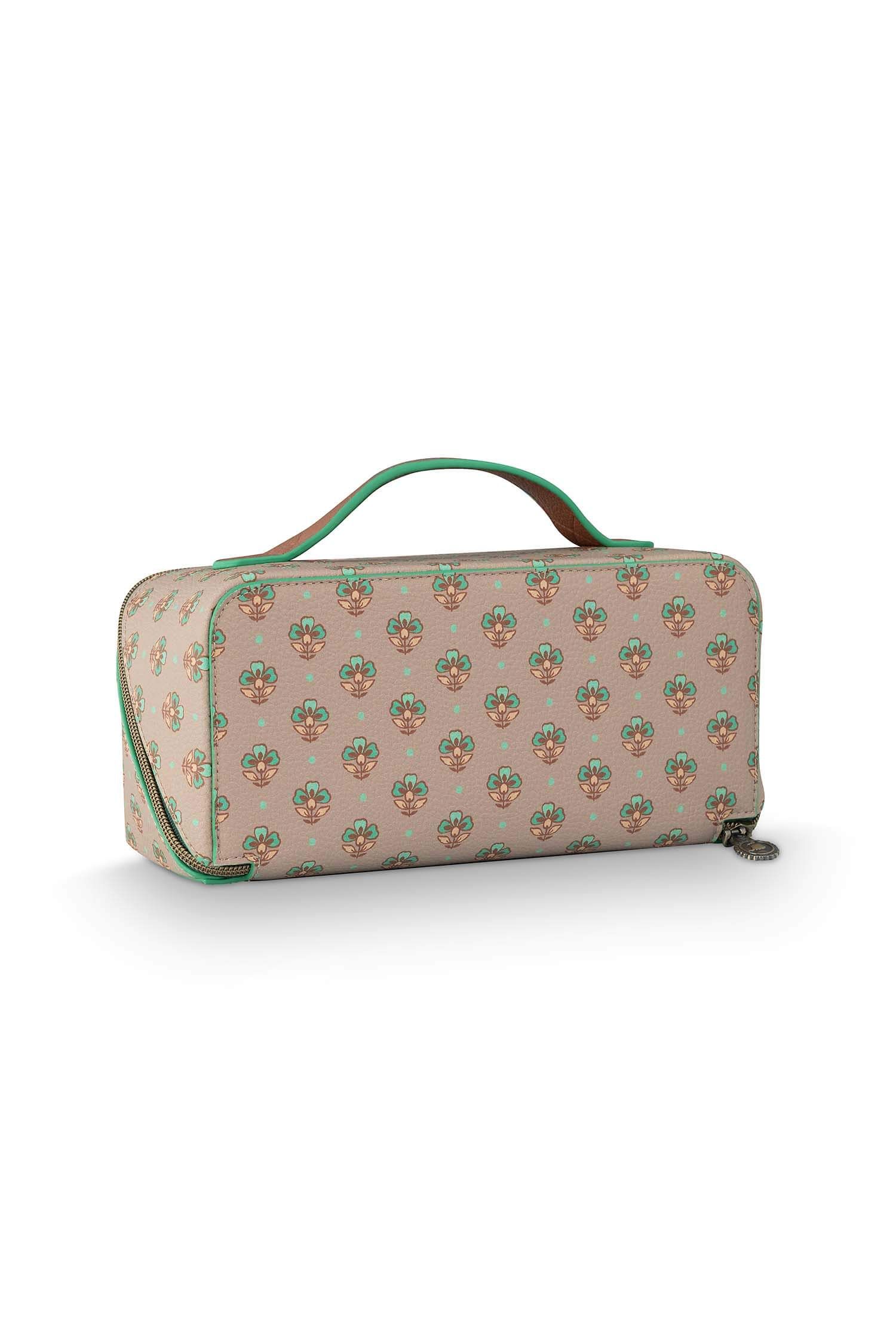 Cosmetic Bag Cyrille Medium Jaipur Flower Green