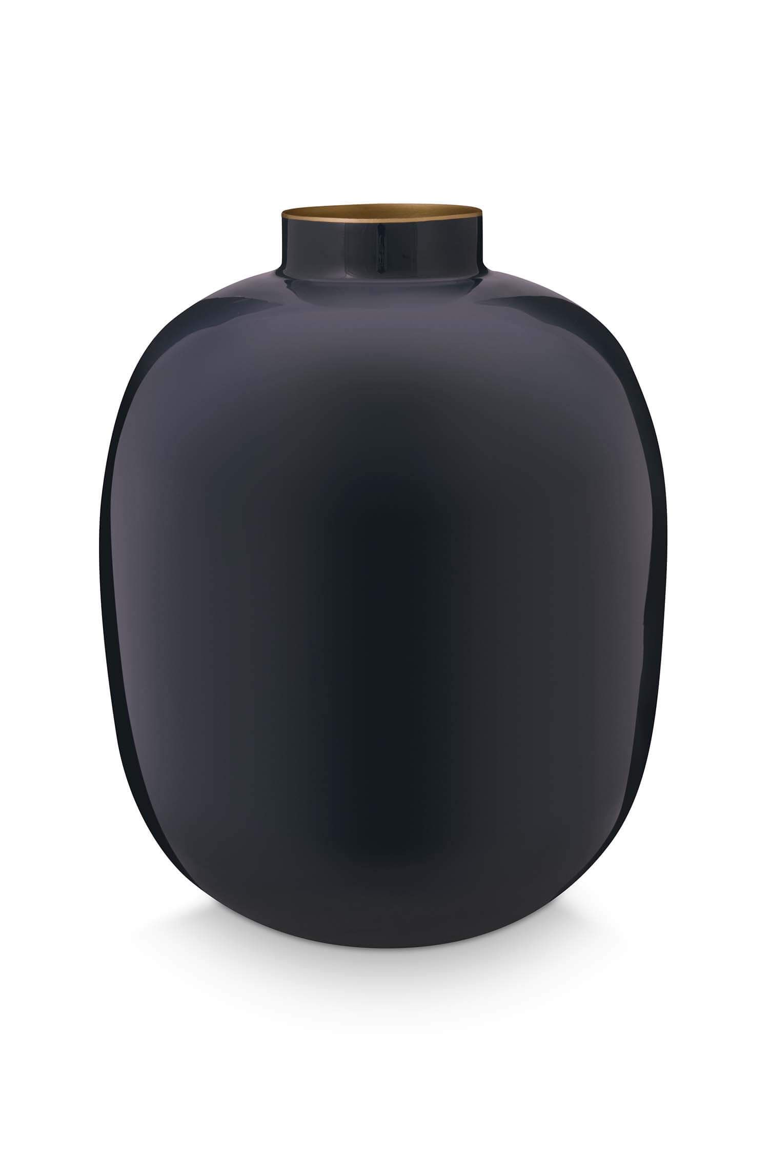 Vase Metal Mid Blue 32cm