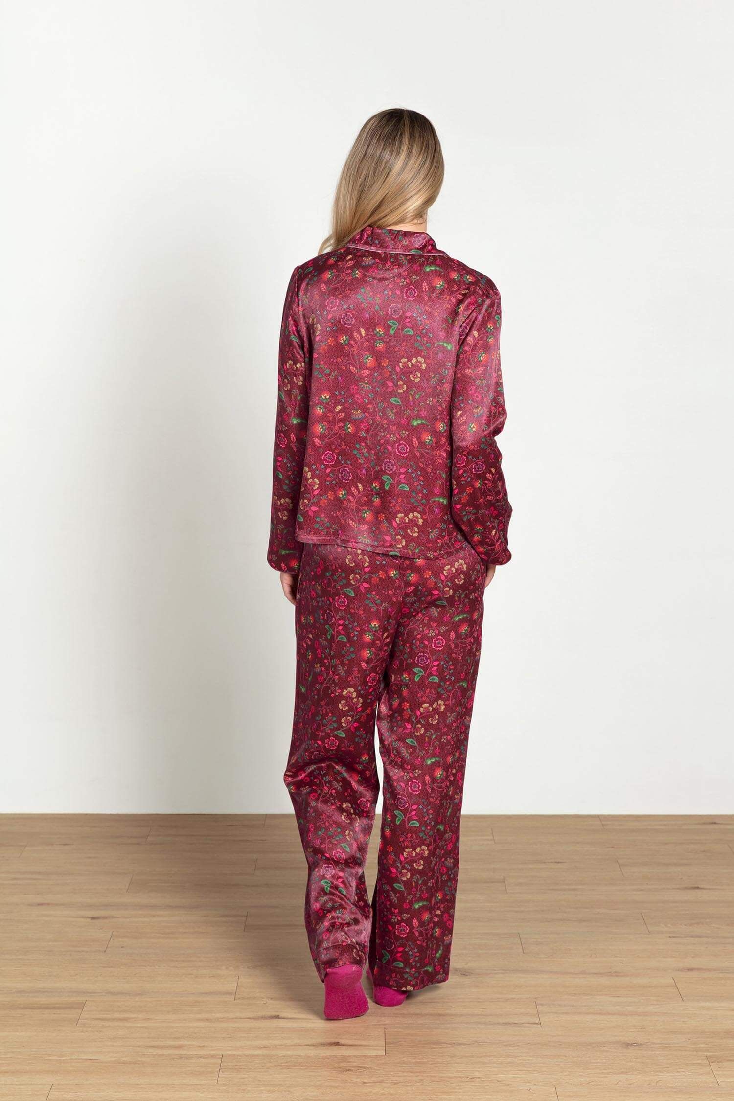Faye Long Sleeve Top Flora Bangalore Dark Pink