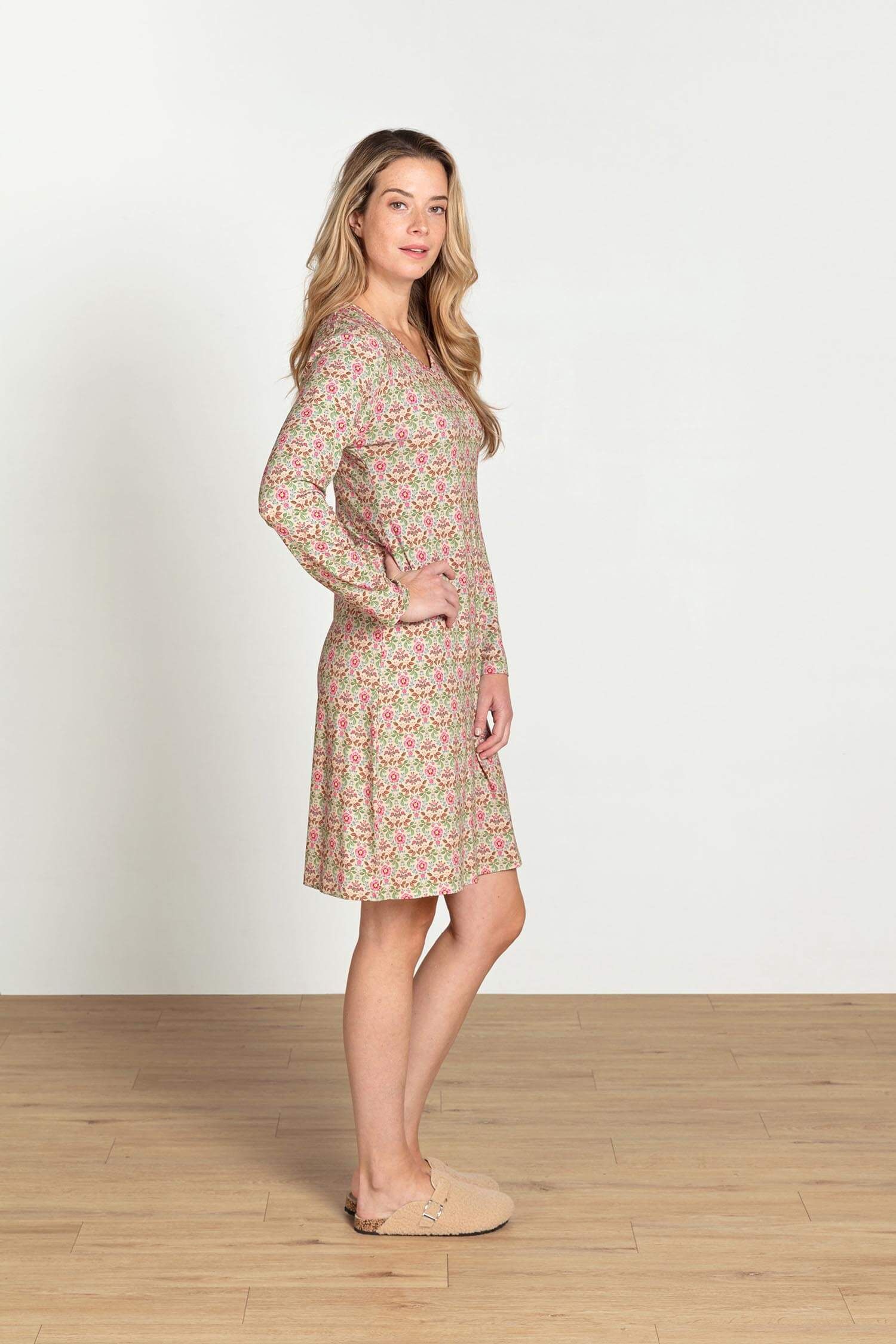 Dana Long Sleeve Nightdress Bela Off White