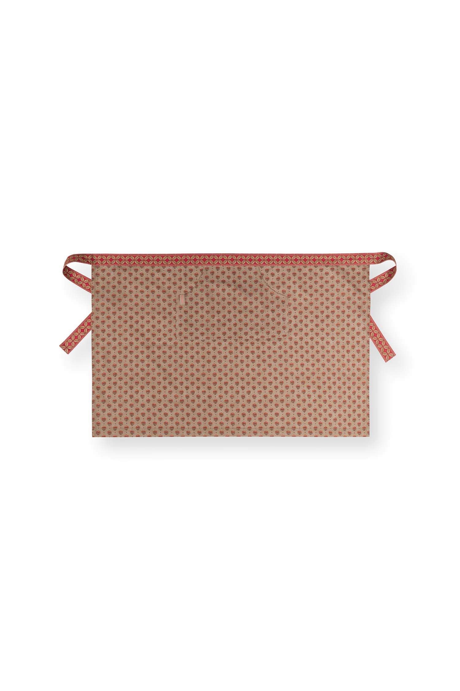Half Apron Blooming Tales Dark Red