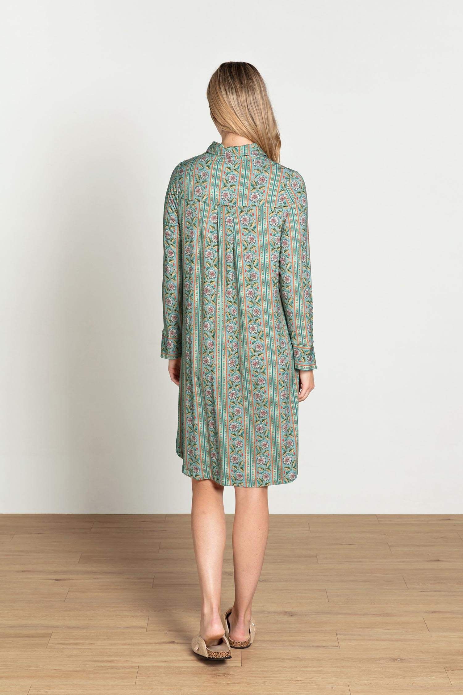 Daaltje Long Sleeve Nightdress Rosa Rani Blue