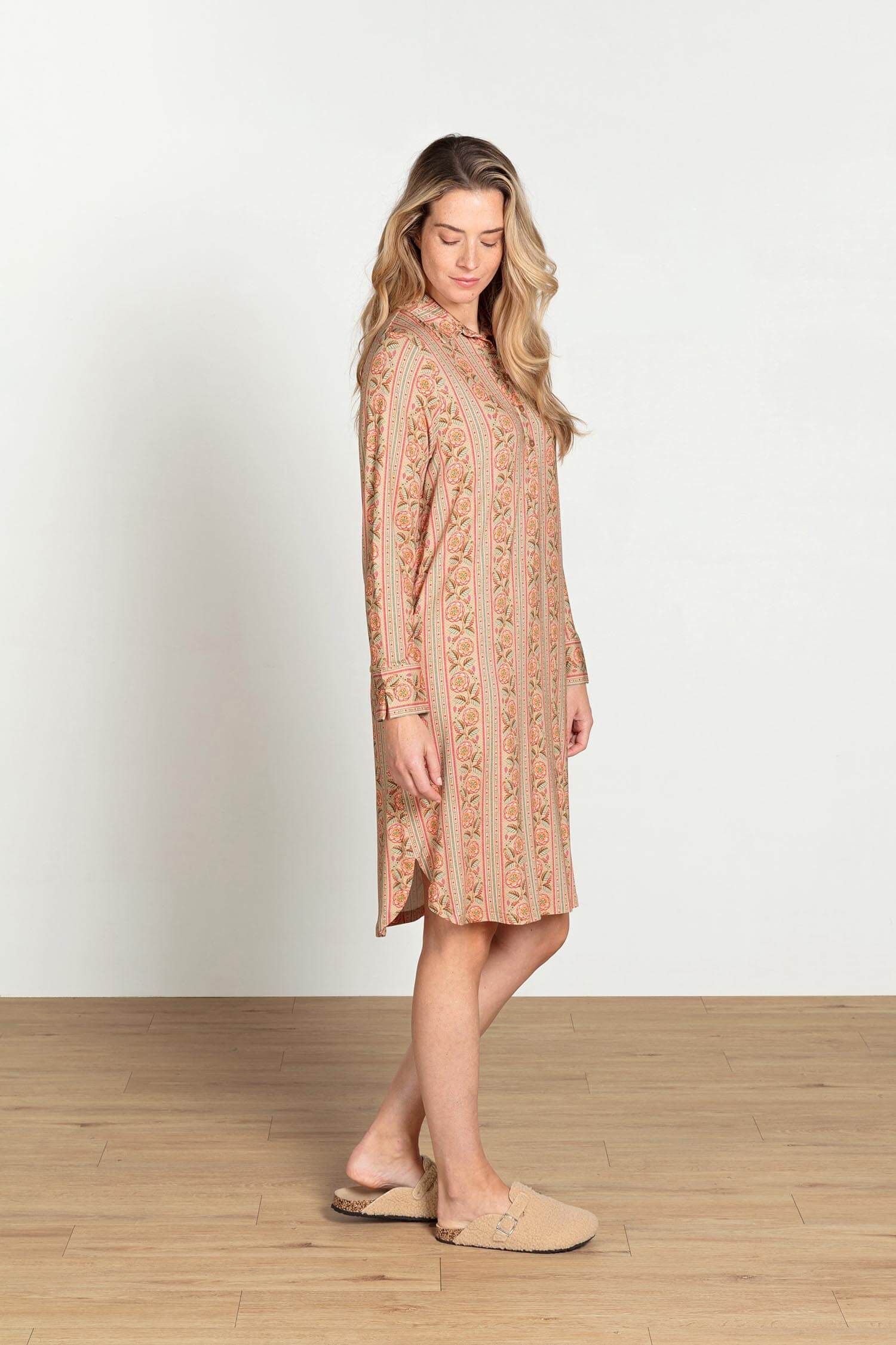 Daaltje Long Sleeve Nightdress Rosa Rani Sand