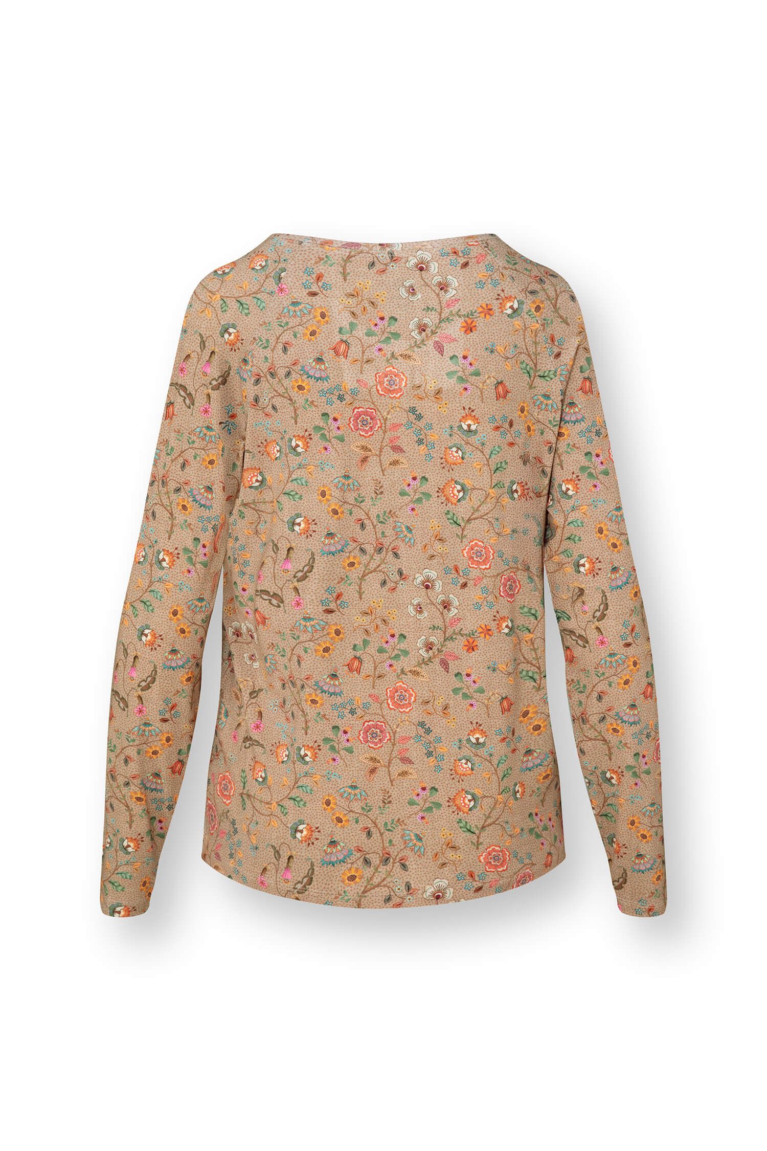Tina Long Sleeve Top Flora Bangalore Sand