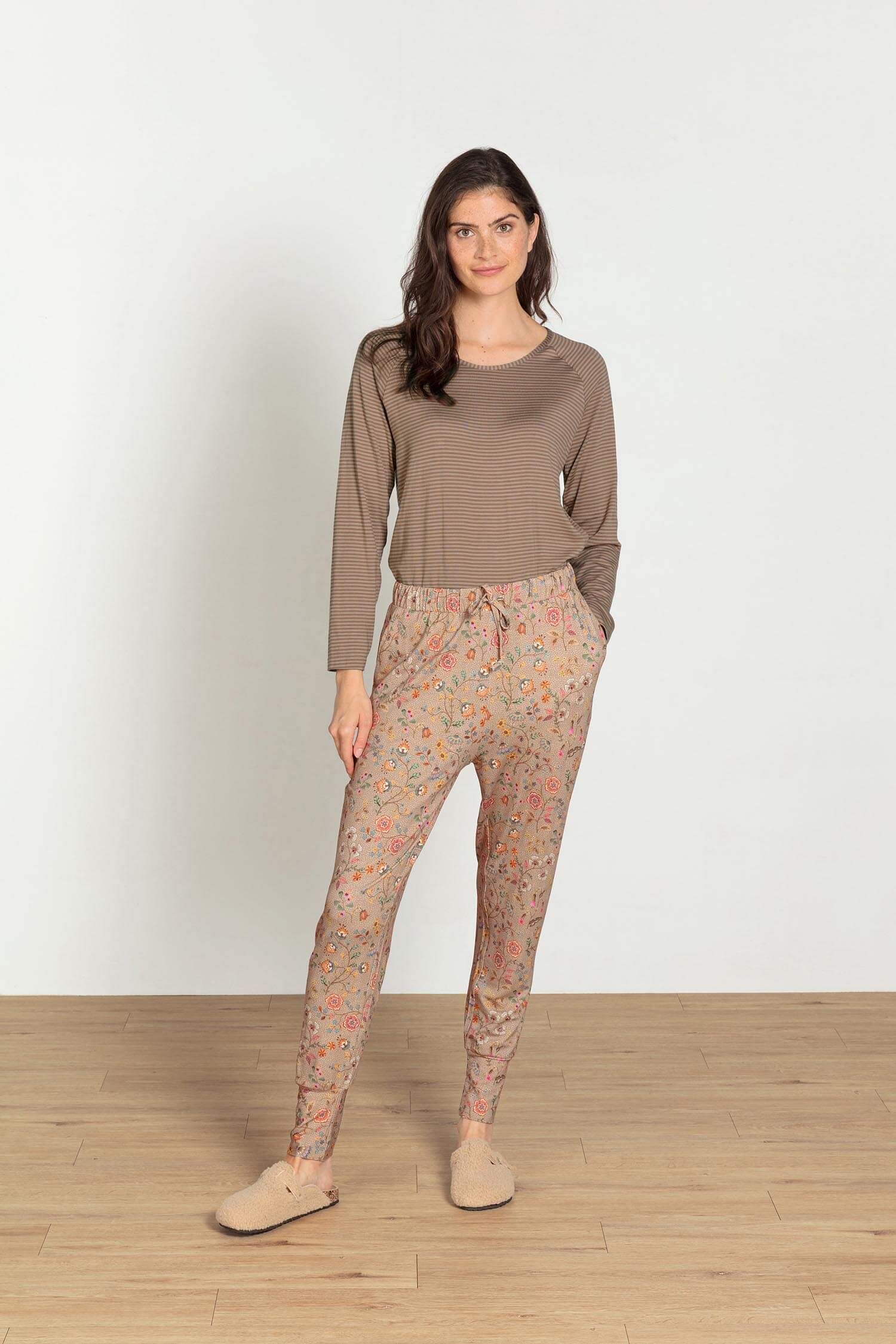 Bobien Long Trousers Flora Bangalore Sand