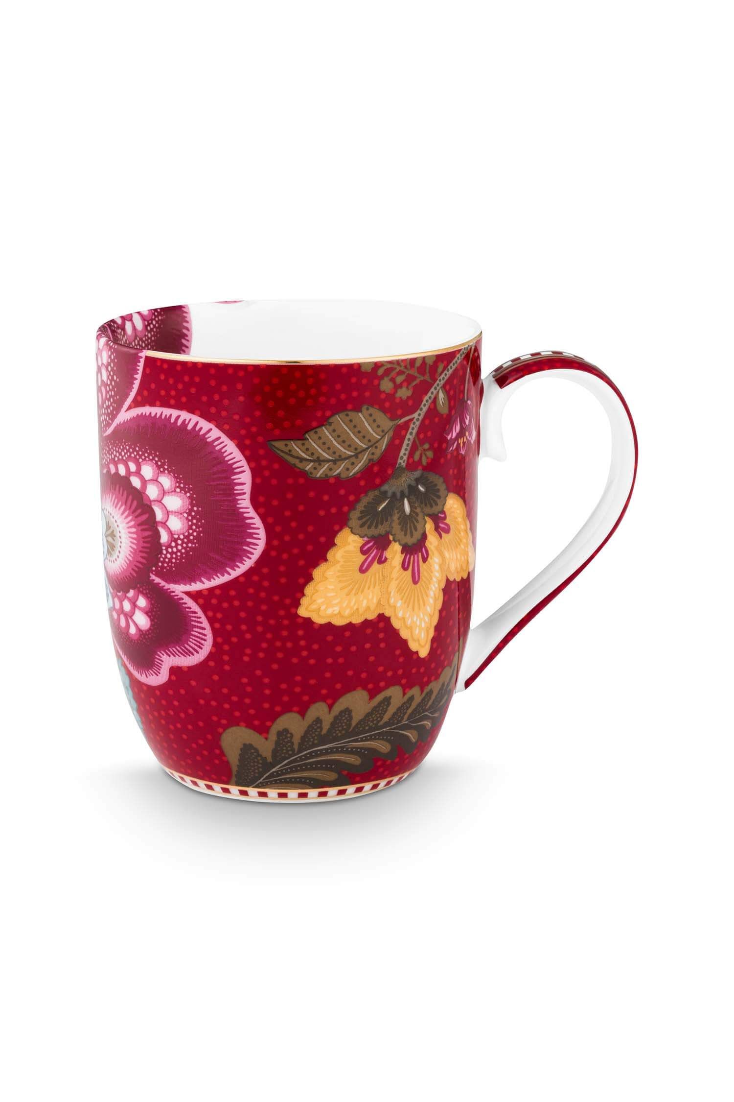 Set/2 Mugs Blooming Tales Fantasy Dark Red 200ml