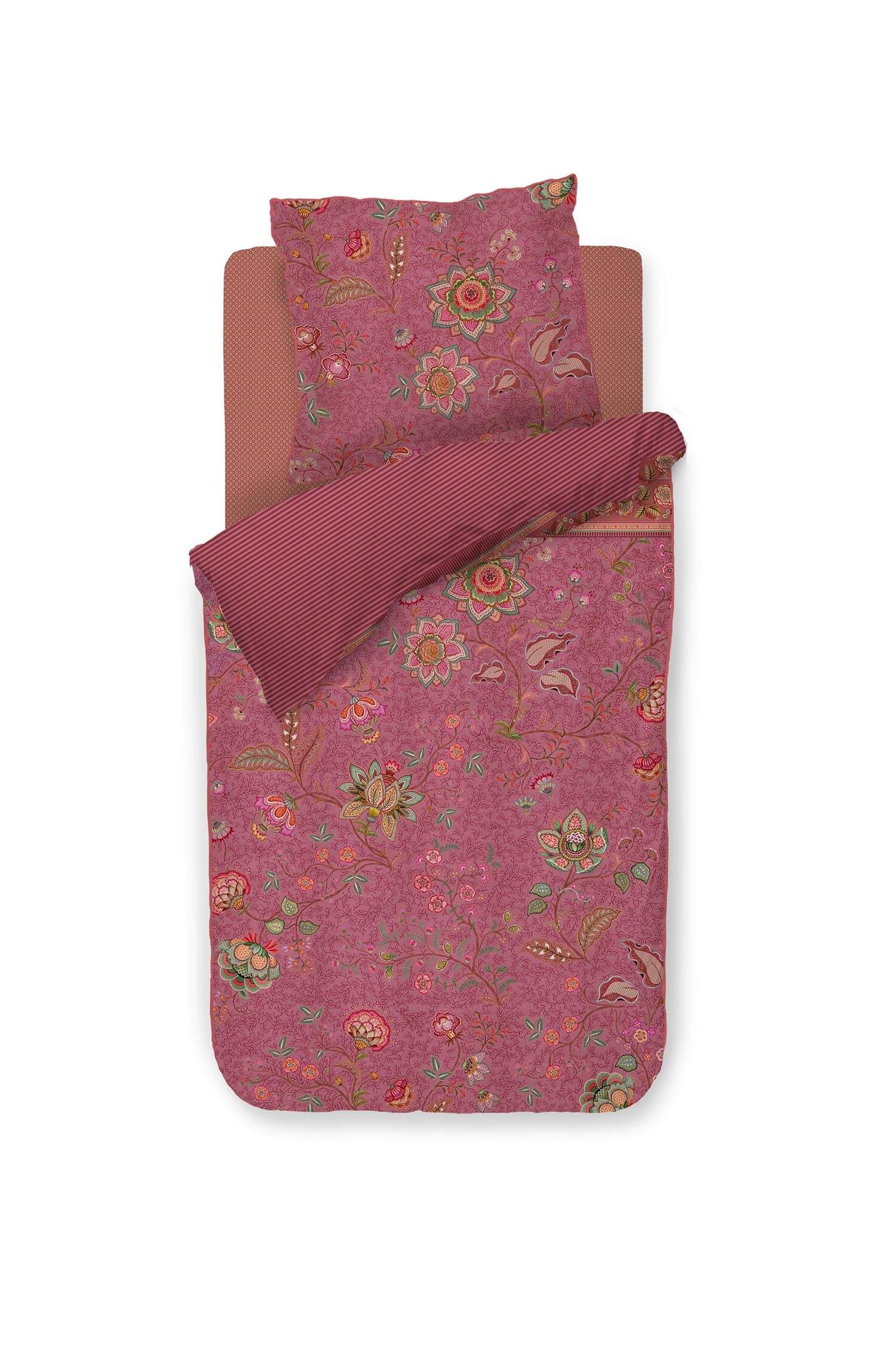 Duvet Cover Set Mumbai Evening Dark Pink