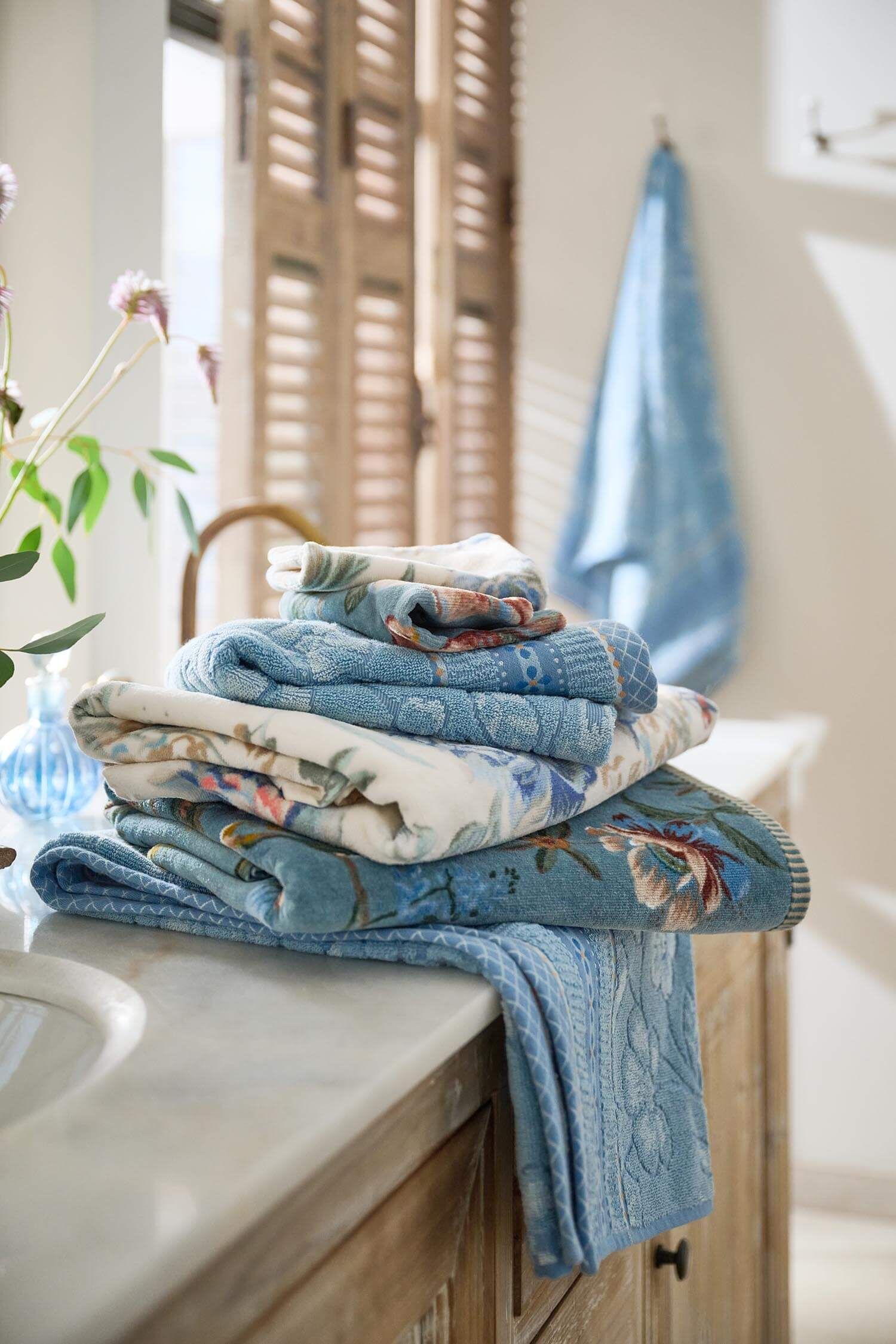 Guesttowel Set/3 Jasmin Jacquard Light Blue 30x50cm