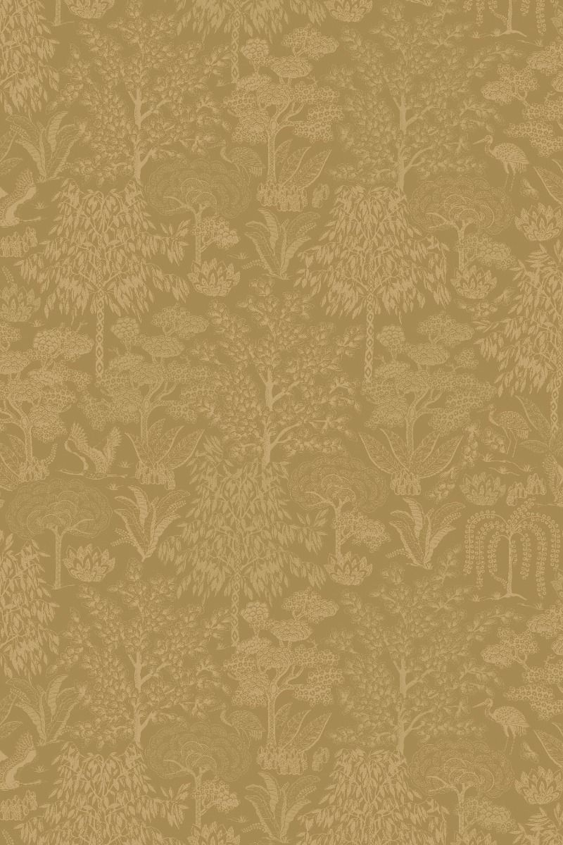 Pip Studio Origami Tree Non-Woven Wallpaper Ocher/Gold